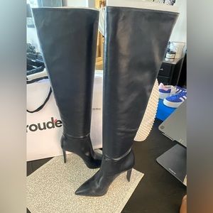 LARROUDE Black leather over the knee boot - size 6